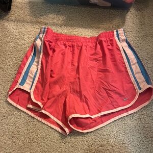 Nike Pink and Blue Athletic Running Shorts
